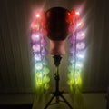 Handmade Light Up Hair Extensions, LED Bubble Braid, Festival Hair, Rave Hair Piece, Fiber Optic Hair